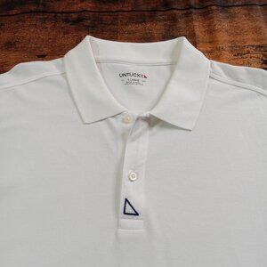 Untuckit 100% Pima Cotton Polo Shirt Short Sleeve Men's XL White